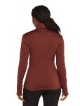 Dámská merino mikina ICEBREAKER Wmns 260 Quantum IV LS Zip, Port/Cedar Wood velikost: XS