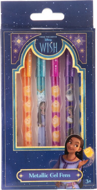 Gelová metalická pera Disney wish 6 ks