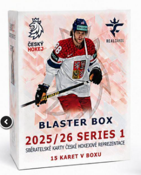 Real Cards Sběratelské hokejové karty Český hokej národní tým reprezentace 2025/2026 Series 1 blaster box