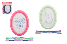 Vyšívání rámeček s předlohou/2 příze/mix barev