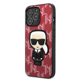 Pouzdro Karl Lagerfeld Monogram Ikonik iPhone 13 Pro Red