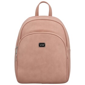 Trendy dámský koženkový kabelko-batoh Renie, růžový
