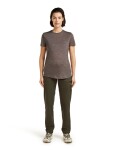 Dámské merino triko s krátkým rukávem ICEBREAKER Wmns 125 Cool-Lite Sphere III SS Tee, Bittersweet Hthr velikost: XL