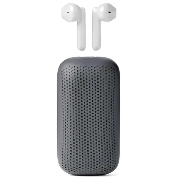 Lexon Speakerbuds LA127G šedá / Bezdrátová sluchátka do uší / Bluetooth reproduktor / mikrofon / Bluetooth 5.2 (LA127G)