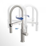 Dřezová baterie Villeroy & Boch Steel Expert Compact, 92730023, Zlatá / černá 92730023