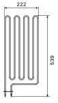 Topné těleso, spirála pro saunová kamna SW90 (E), HL90, HL90S (A), 3000W/230V CZCU-830L