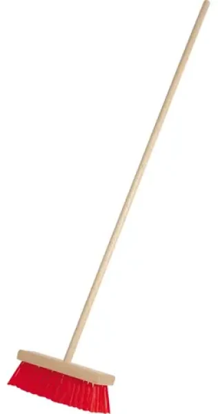 GOKI Dětský smeták s červenými štetinami 65cm