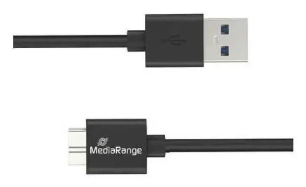 MediaRange MRCS240 černá / USB kabel / USB-A - Micro-USB B / USB 3.2 Gen 1 / 1,8 m (MRCS240)