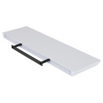 Polička nástěnná 80 cm, MDF, barva bílá, baleno v ochranné fólii