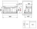 FRANKE - Sortery Vestavný odpadkový koš Composta 350-90 121.0307.528