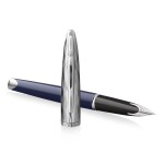 Plnicí pero Waterman Carène Made in France DLX Blue CT, hrot F