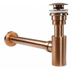 REA - Umyvadlový sifon s univerzální výpustí click-clack - COPPER MAT REA-A5699
