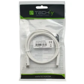 Techly USB-C USB4 kabel 240W bílá / Kabel / USB-C - USB-C / 40 Gbps / PD 240 W / 1 m (ICOC-MU4-40G240W1)