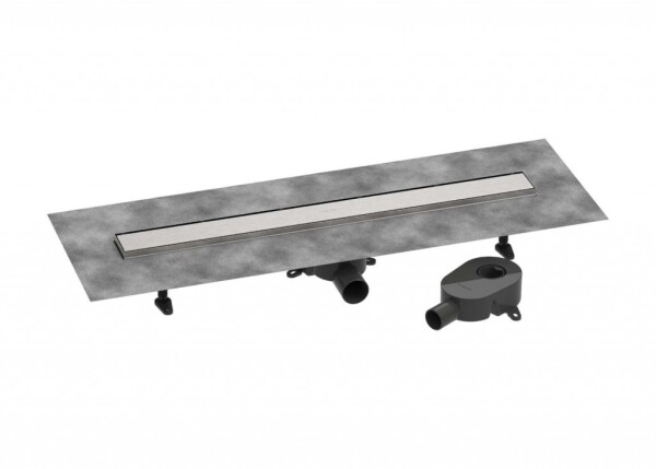 HANSGROHE - RainDrain Go Sprchový žlab 80 cm s oboustranným roštem, pro vložení dlažby, kartáčovaná nerezová ocel 56273800