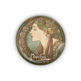 Kovový otvírák Alfons Mucha, 5,8 cm Laurel