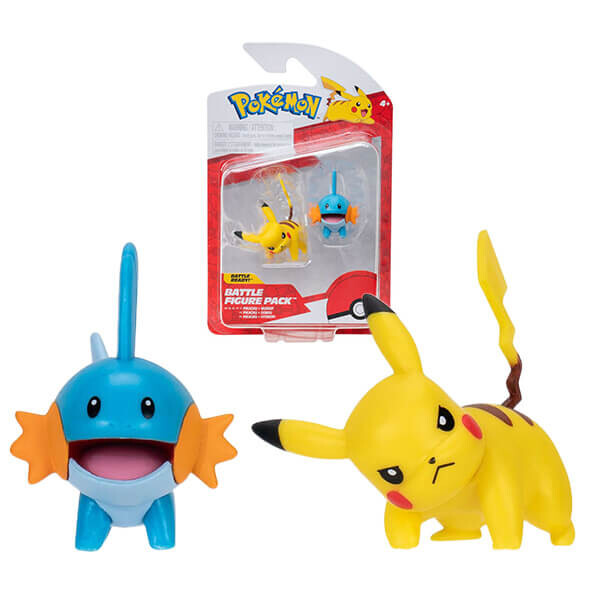 Pokémon akční figurky Pikachu a Mudkip - 5 cm