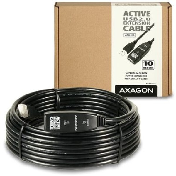 AXAGON aktivní prodlužka USB2.0 / repeater kabel / 10m (ADR-210)