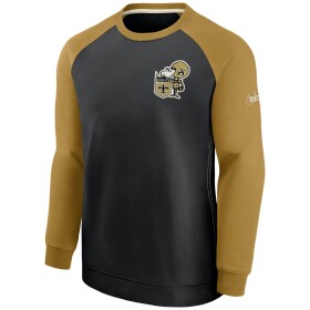 Nike Pánská mikina New Orleans Saints NFL Raglan Throwback Crewneck Velikost: S