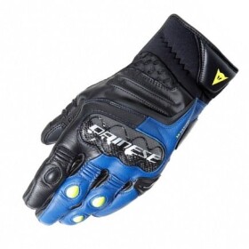 Dainese Carbon Short rukavice modré/černé/fluo-žluté