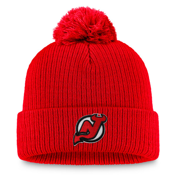 Fanatics Pánská zimní čepice New Jersey Devils NHL A/CAP Beanie Cuff Pom