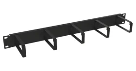 Solarix VP-08-1-00-B černá / Vyvazovací panel / 19" / 1U / ocelový (80191091)
