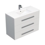 Koupelnová skříňka s umyvadlem SAT Cube Way 100x76,5x46 cm bílá lesk CUBE461003BIMOD CUBE461003BIMOD