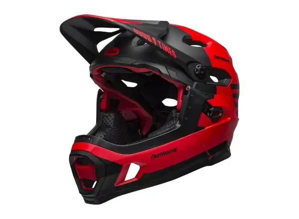 Cyklistická helma Bell Super DH Spherical fasthouse matte red/black M