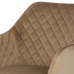 Jídelní židle, potah cappuccino sametová látka, kovové nohy, černý matný lak