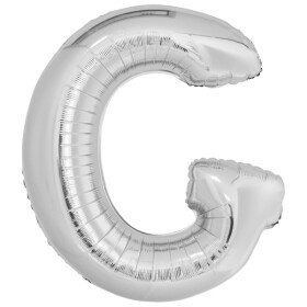 Písmeno G stříbrný foliový balónek 86 cm Amscan Písmeno G stříbrný foliový balónek 86 cm Amscan