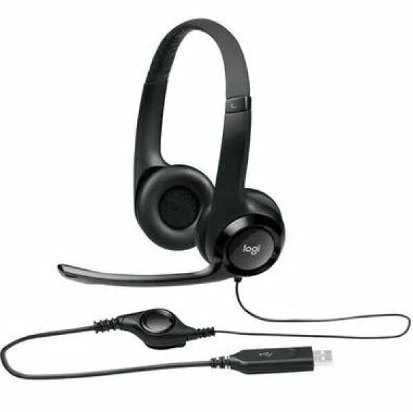 Rozbaleno - Logitech Headset H390 / USB / stereo sluchátka s mikrofonem / rozbaleno (981-000406.rozbaleno)