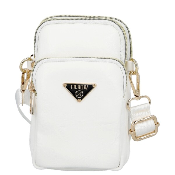 Jednoduchá crossbody koženková kapsa Selma, bílá