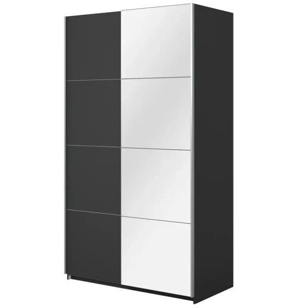 Skříň 120 cm Beta 54 černá/zrcadlo