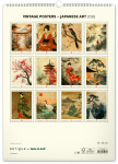 Nástěnný kalendář 2026 NOTIQUE - Vintage plakáty – japonské umění, 33 x 46 cm