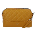 Módní prošívaná dámská koženková crossbody Freay, žlutá