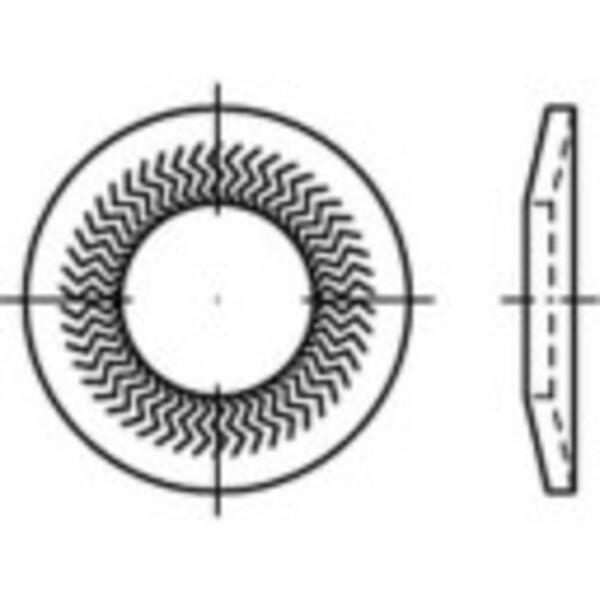 Pérové podložky 10 mm 22.25 mm pružinová ocel pozinkované 250 ks Alstertaler Schrauben & Präzisionsteile 159402