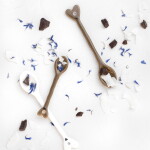 Bastion Collections Keramická lžička ESPRESSO brown plochá 10cm LI-SPOON-105-BC