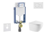 GEBERIT - Kombifix Set předstěnové instalace, klozetu Oudee a sedátka softclose, tlačítko Sigma01, alpská bílá SANI15CA3152