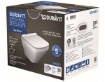 DURAVIT - DuraStyle Závěsné WC, sedátko SoftClose, Rimless, bílá 45710900A1