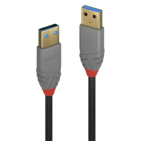 Lindy Anthra Line USB-A - USB-A 5 m černá / USB kabel / USB 3.2 Gen 1 / M/M / 5 Gbit/s (36754)