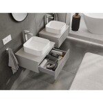 MEXEN/S - Rivel koupelnová skříňka pod umyvadlo 60 cm s deskou, 1 šuplík, reliéf , šedá mat 91A20-06023-1-BFC62