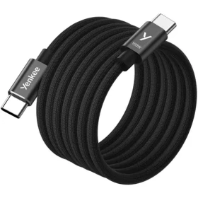 YENKEE YCU MAGNETIC 02 Kabel USB-C (M) - USB-C (M) 1.5m černá / 100W / 480Mb/s (8590669394487)