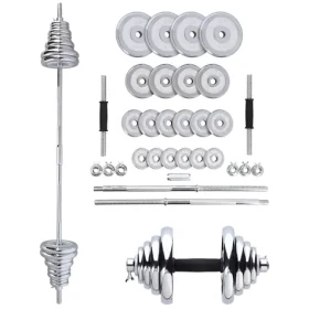 HMS STC50 Činkový set v kufru 2x25 kg chrom (5907695540291)
