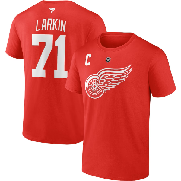 Fanatics Pánské Tričko Dylan Larkin #71 Detroit Red Wings Authentic Stack Name & Number Velikost: L