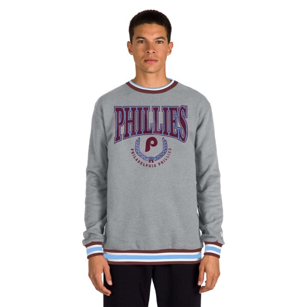 New Era Pánská mikina Philadelphia Phillies MLB Throwback Crew Sweatshirt Velikost: S