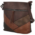 Trendy dámská koženková crossbody kabelka Nicoll, coffee