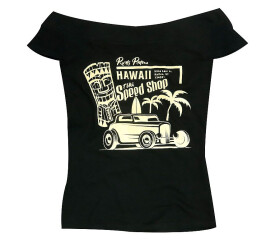 Dámské tričko Rusty Pistons Rptsw56 Hawaii black/beige černá