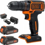 BlackDecker BDCDC18B / Aku vrtačka / 18V / 2x1.5Ah / 10mm sklíčidlo / 650 ot-min / 30 Nm (BDCDC18B)
