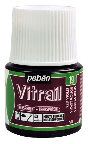 Barva na sklo Pébéo Vitrail - 19 červeno fialová