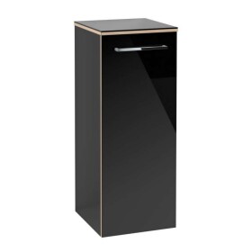 VILLEROY & BOCH - Avento Boční skříňka, 35x89x37 cm, 1 dvířka, Crystal Black A89500B3