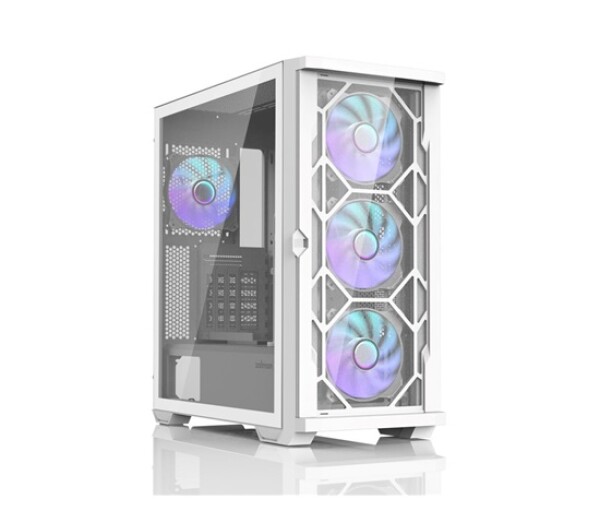 ZALMAN case Z10 DUO White, Mid Tower, ATX, 2xUSB 3.0, 1xUSB-C, 4x ARGB Fan, bílá EDF_1208410